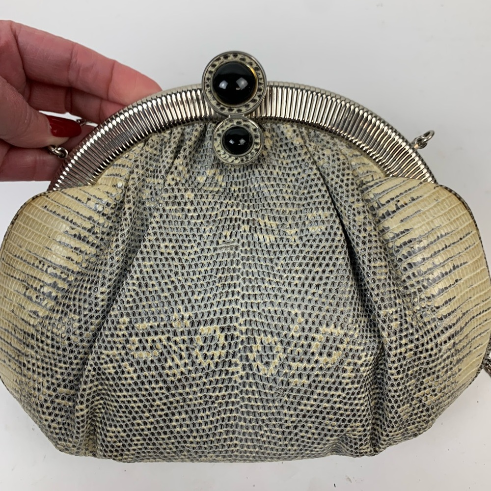 Vintage Judith Lieber Snakeskin purse with Mirror/Comb